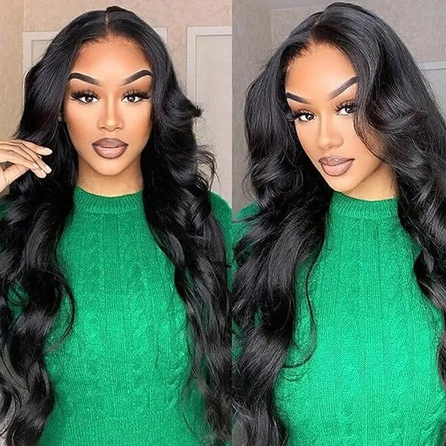 13X6 Lace Front Wigs Human Hair Pre Plucked 180 Density 26 Inch HD Body Wave Lace Front Wigs Human Hair 10A Frontal Wigs Human Hair Wigs for Women Glueless Wigs Human Hair Pre Plucked Black Wig