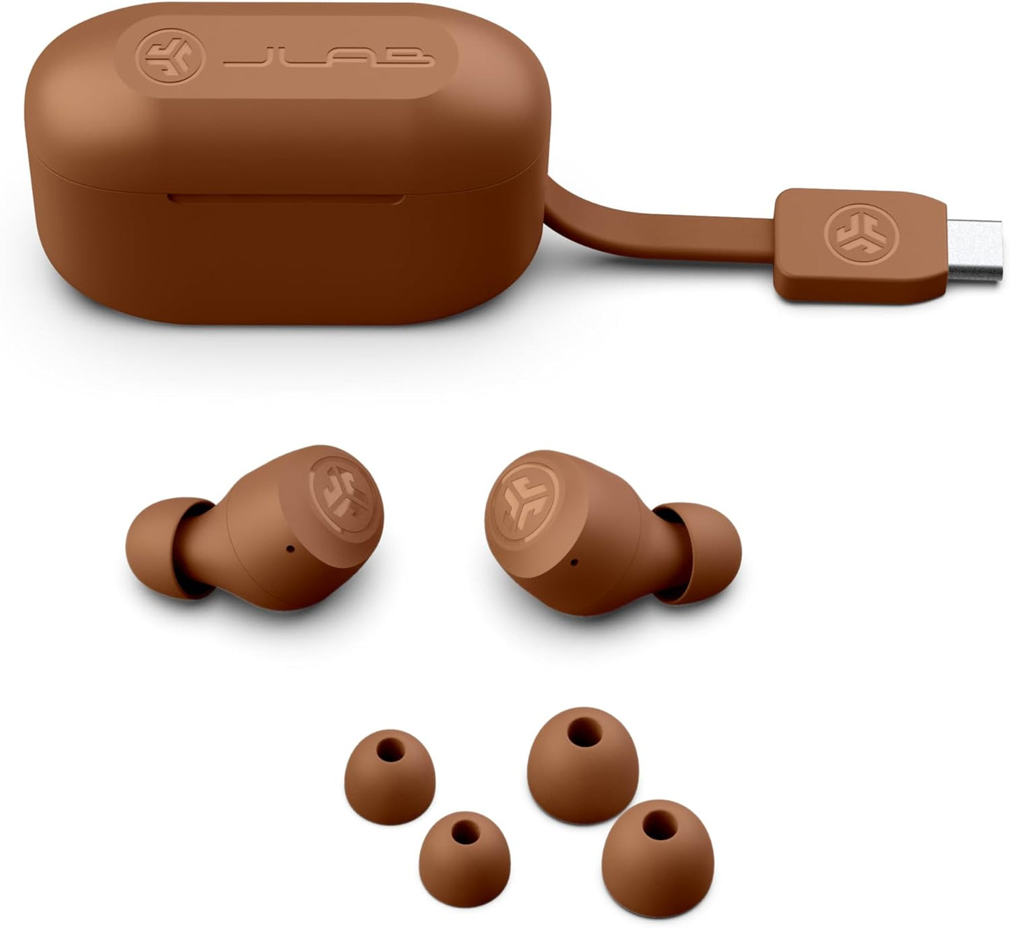 Go Air Tones+ True Wireless Earbuds Designed with Auto on and Connect, Touch Controls, 32+ Hours Bluetooth Playtime, EQ3 Sound, and Dual Connect, Natural Earthtone Color (1615 C)