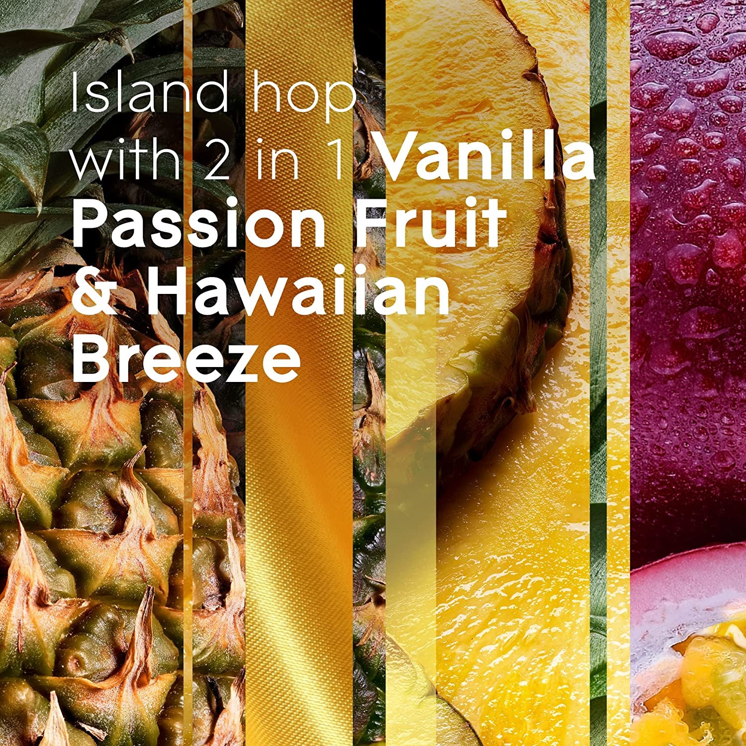 Candle Jar, Air Freshener, 2In1, Hawaiian Breeze & Vanilla Passion Fruit, 3.4 Oz, 2 Count