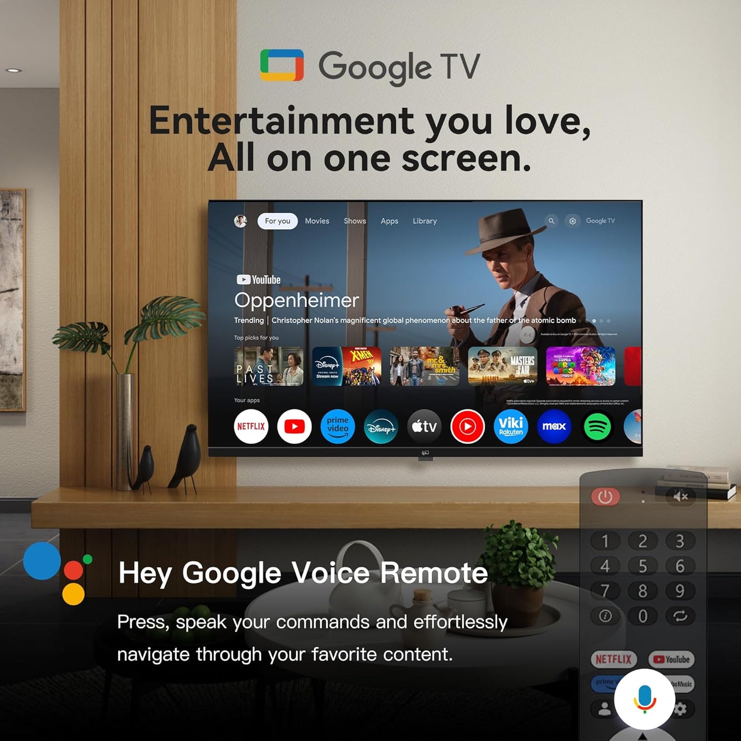 43-Inch Smart TV Google TV 1080P Full HD with Google Play and Chromecast Built-In, HDR 10, Dolby Audio, Voice Remote, Stream Live Tv(Palette-Series, CG43-P3, 2024 Model)