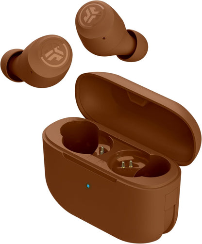 Go Air Tones+ True Wireless Earbuds Designed with Auto on and Connect, Touch Controls, 32+ Hours Bluetooth Playtime, EQ3 Sound, and Dual Connect, Natural Earthtone Color (1615 C)