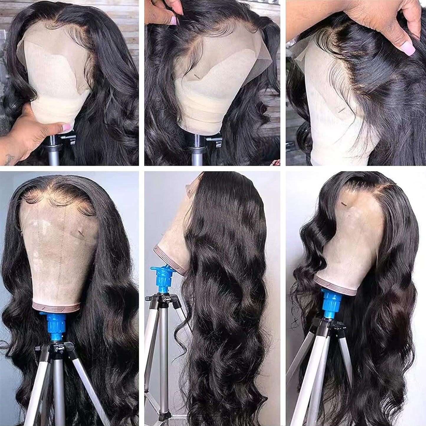 13X6 Lace Front Wigs Human Hair Pre Plucked 180 Density 26 Inch HD Body Wave Lace Front Wigs Human Hair 10A Frontal Wigs Human Hair Wigs for Women Glueless Wigs Human Hair Pre Plucked Black Wig